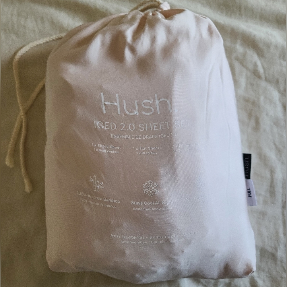 Hush. Iced 2.0 Sheet Set, Double/Full, Blush Pink